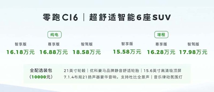 零跑C10加长变C16 全系6座-涨价2.7万15.58万起-图4