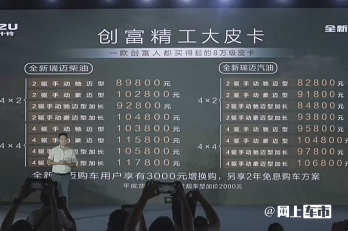 最高降4.9万五十铃新瑞迈售8.28-11.78万 换发动机-图1