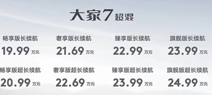 上汽大家7超混限时售19.69万起刘亚儿MPV里最安全-图2