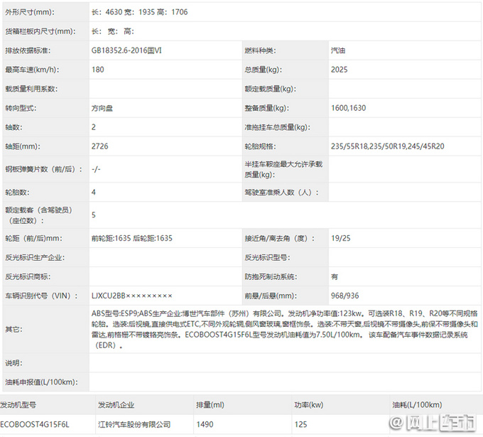 江铃<a href=https://www.qzqcw.com/z/fute/ target=_blank class=infotextkey>福特</a>全新SUV实拍 动力升级 外观更偏运动化-图4