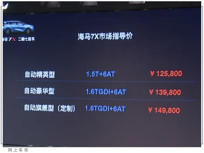 海马7X家用MPV上市 12.58万起售1.6T不输<a href=https://www.qzqcw.com/z/jili/ target=_blank class=infotextkey>吉利</a>1.8T-图1