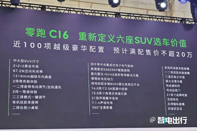 零跑官宣C16开启预售6月上市 顶配不超20万-图3