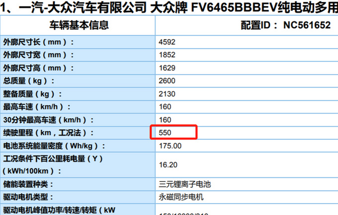 一汽-<a href=https://www.qzqcw.com/z/dazhong/ target=_blank class=infotextkey>大众</a>ID.4曝光续航550km 售价25万元起-图1