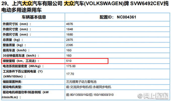 上汽<a href=https://www.qzqcw.com/z/dazhong/ target=_blank class=infotextkey>大众</a>ID.6 X入门版曝光 续航436km 下月交付-图5