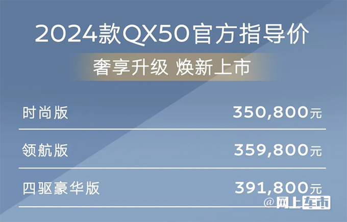 官降7.8万<a href=https://www.qzqcw.com/z/yingfeinidi/ target=_blank class=infotextkey>英菲尼迪</a>新QX50售35.08万起 增新车色-图4