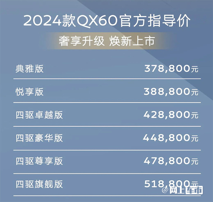 官降超10万<a href=https://www.qzqcw.com/z/yingfeinidi/ target=_blank class=infotextkey>英菲尼迪</a>新QX60售37.88万元-51.88万元-图4