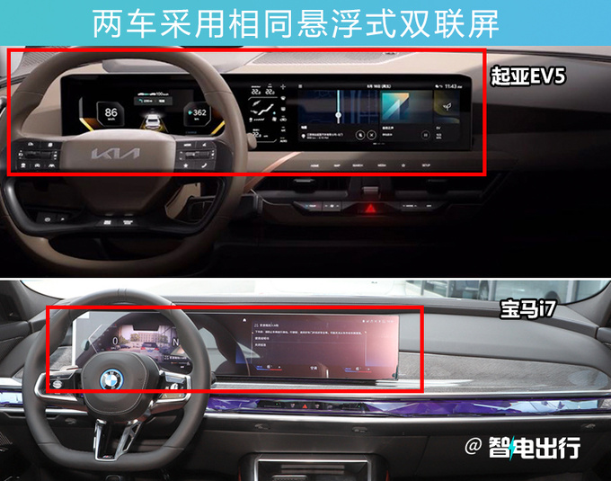 <a href=https://www.qzqcw.com/z/qiya/ target=_blank class=infotextkey>起亚</a>EV5内饰官图搭一体式双联屏 酷似<a href=https://www.qzqcw.com/z/baoma/ target=_blank class=infotextkey><a href=https://www.qzqcw.com/z/baoma/ target=_blank class=infotextkey>宝马</a></a>i7-图5