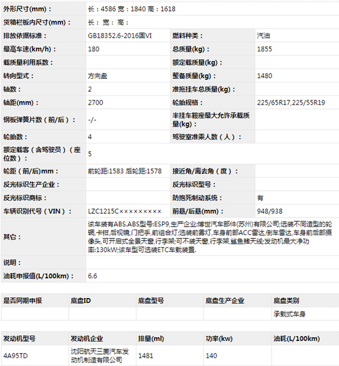 汉龙SUV实拍曝光 换标<a href=https://www.qzqcw.com/z/zhongtai/ target=_blank class=infotextkey>众泰</a>-搭载1.5T<a href=https://www.qzqcw.com/z/sanling/ target=_blank class=infotextkey>三菱</a>发动机-图7