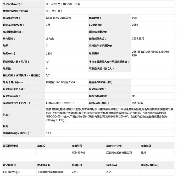 <a href=https://www.qzqcw.com/z/fute/ target=_blank class=infotextkey>福特</a>新款撼路者申报信息曝光 全新搭载2.3T+10AT-图8