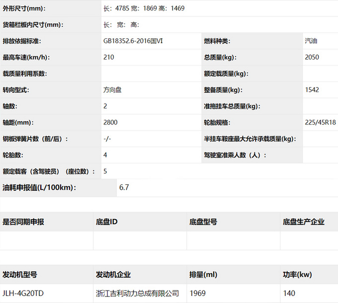 <a href=https://www.qzqcw.com/z/jili/ target=_blank class=infotextkey>吉利</a>全新高端轿车曝光 搭2.0T发动机-下半年上市-图6