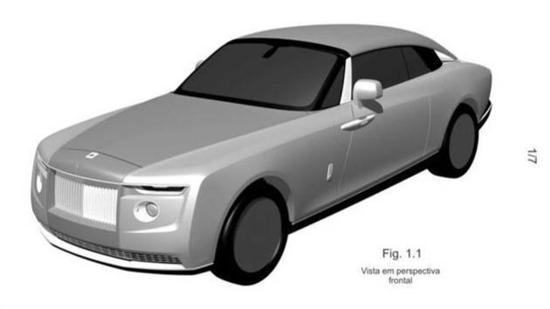 劳斯莱斯Sweptail敞篷版专利图曝光