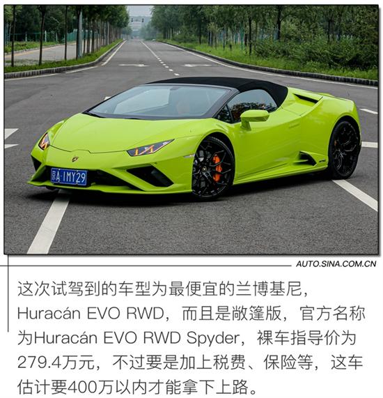 市区试驾兰博基尼Huracán EVO RWD Spyder